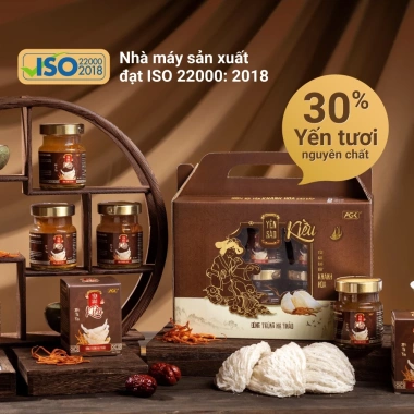 Yến chưng Đông Trùng Hạ Thảo AGK 30% - Bồi bổ cơ thể, tăng sức khỏe, 315.000₫