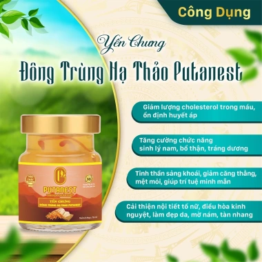 Yến Chưng Đông Trùng Hạ Thảo Putanest 70ml Đẹp Da, Tăng Đề Kháng, Quà Tặng 290k 3 Yến Chưng Đông Trùng Hạ Thảo Putanest 70ml Đẹp Da, Tăng Đề Kháng, Quà Tặng 290k 3