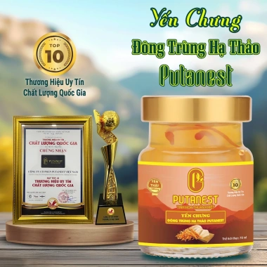 Yến Chưng Đông Trùng Hạ Thảo Putanest 70ml Đẹp Da, Tăng Đề Kháng, Quà Tặng 290k