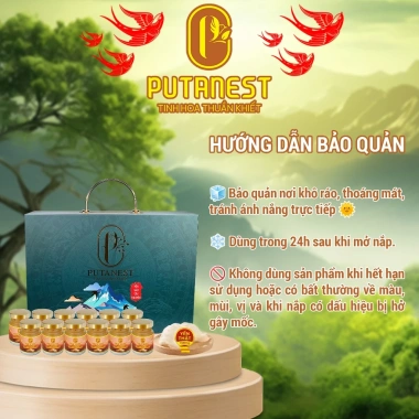 Yến Chưng Đông Trùng Hạ Thảo Putanest 70ml Đẹp Da, Tăng Đề Kháng, Quà Tặng 290k