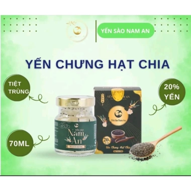 Yến chưng hạt chia 20% yến - Yến sào Nam An 70ml - Giá chỉ 45.000đ, giảm mạnh