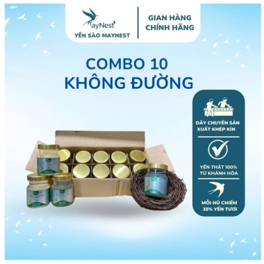 Yến Chưng Không Đường Combo 10 Hũ 70ml - Giá 292.800đ, Dinh Dưỡng Cao