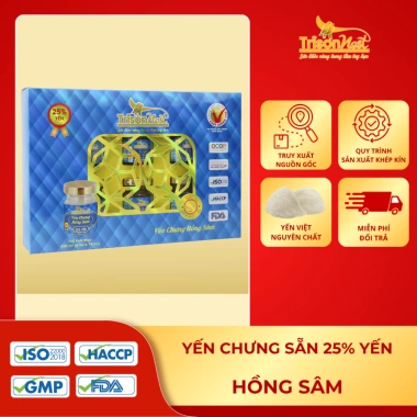 Yến Chưng Sẵn 25% Yến Sào Trí Sơn - Hộp 6 hũ Quà Tặng, Dinh Dưỡng Cao, An Toàn Truy Xuất Gốc, Giá Ưu Đãi 330k 7 Yến Chưng Sẵn 25% Yến Sào Trí Sơn - Hộp 6 hũ Quà Tặng, Dinh Dưỡng Cao, An Toàn Truy Xuất Gốc, Giá Ưu Đãi 330k 7