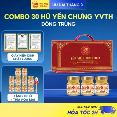 Yến Chưng Sẵn 35% 70ml Mix 4 Vị - Mua 30 Tặng 12, Quà Biếu Sức Khỏe, Giá Ưu Đãi 599k 6 Yến Chưng Sẵn 35% 70ml Mix 4 Vị - Mua 30 Tặng 12, Quà Biếu Sức Khỏe, Giá Ưu Đãi 599k 6