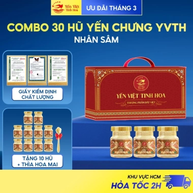 Yến Chưng Sẵn 35% 70ml Mix 4 Vị - Mua 30 Tặng 12, Quà Biếu Sức Khỏe, Giá Ưu Đãi 599k