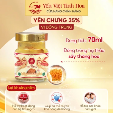 Yến Chưng Sẵn 35% Tổ Yến Tinh Chế - Hộp 6 Hũ 70ml | Set Quà Sức Khỏe Yến Việt - Giá 285k 6 Yến Chưng Sẵn 35% Tổ Yến Tinh Chế - Hộp 6 Hũ 70ml | Set Quà Sức Khỏe Yến Việt - Giá 285k 6
