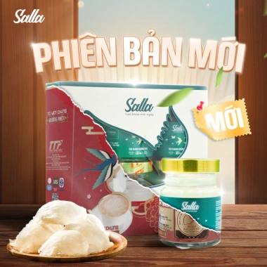 Yến Chưng Sẵn Đông Trùng 35% Cao Cấp 150ml x5 Hộp Quà Tặng Salla Hỗ Trợ Sức Khoẻ Giá 195k