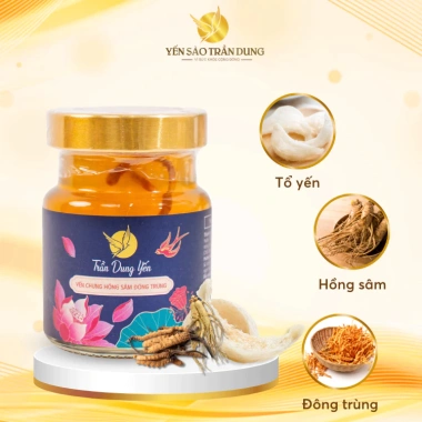 Yến Chưng Sẵn Yến Sào Trần Dung 10 Hũ 70ml Vị Hồng Sâm Đông Trùng 30% Yến Bồi Bổ Tăng Cường Sức Khỏe Giá 279.000₫ 3