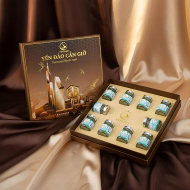 Yến Đảo - Hộp Yến Quà Tặng Sang Trọng, Tổ Yến Chưng Saffron Cao Cấp, 200k