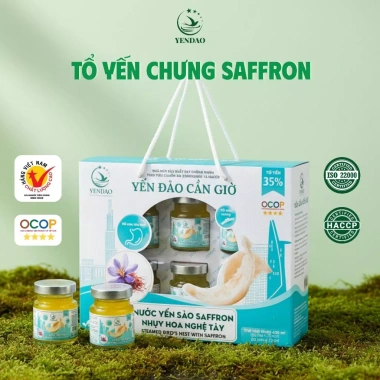 Yến Đảo Set Tổ Yến Sào Chưng Saffron Nhụy Hoa Nghệ Tây - Dinh dưỡng, Quà tặng 393.300 VND