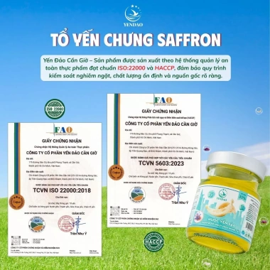 Yến Đảo Set Tổ Yến Sào Chưng Saffron Nhụy Hoa Nghệ Tây - Dinh dưỡng, Quà tặng 393.300 VND 6