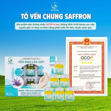 Yến Đảo Set Tổ Yến Sào Chưng Saffron Nhụy Hoa Nghệ Tây - Dinh dưỡng, Quà tặng 393.300 VND 7