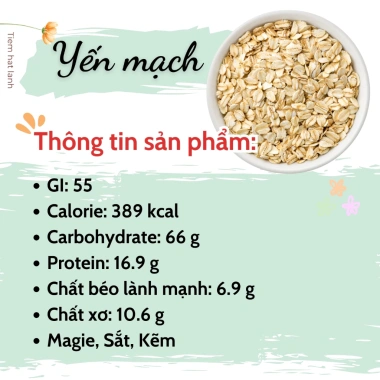 Yến mạch 1Kg cán dẹt, vỡ sống – Thực phẩm khô Tiệm hạt lành, giảm còn 36.000₫