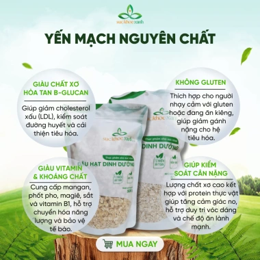 Yến Mạch Ăn Liền Chile Sức Khỏe Xanh Nguyên Chất Tự Nhiên Dinh Dưỡng Gia Đình Giá 29.000đ