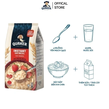 Yến Mạch Ăn Liền QUAKER 1.000g - Giá 103.000đ, giàu dinh dưỡng, tốt cho sức khỏe