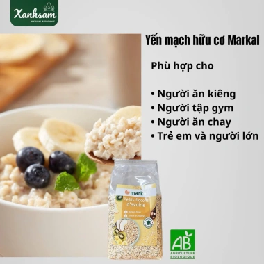 Yến Mạch Cám Mỡnh Hữu Cơ 500g Markal - EU Organic, Giá 120.750₫, Dinh Dưỡng