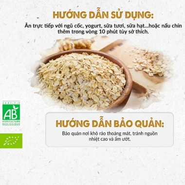 Yến mạch cán mỏng hữu cơ Markal 500g - Giá ưu đãi 117.900 VND, ăn sáng nhanh, dinh dưỡng 8