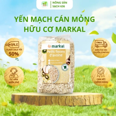 Yến mạch hữu cơ Markal cán mỏng - Dinh dưỡng tự nhiên, bữa sáng lành mạnh, giảm giá 95.000 VND
