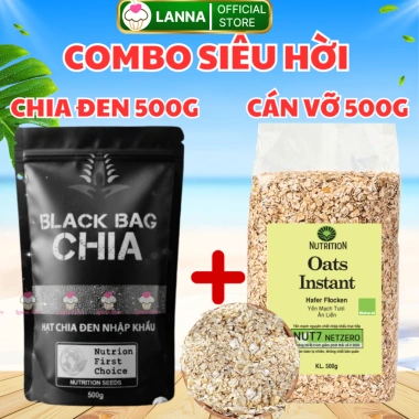 Yến mạch hữu cơ Nutrition Oats Instant 500g - Nguyên chất, ăn kiêng, giảm cân