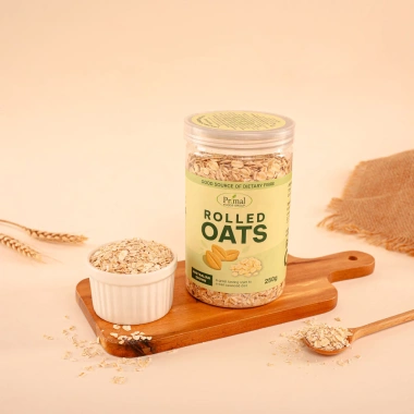 Yến mạch nguyên chất cán dẹt PRIMAL 250g nhập khẩu Úc, dinh dưỡng tự nhiên, hỗ trợ ăn kiêng, giá 48.000₫