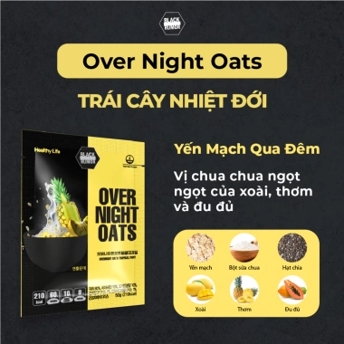 Yến Mạch Qua Đêm Ăn Kiêng Giảm Cân Mix Sẵn Tiện Lợi BLACK RUMOR 50g Giá 45k 3 Yến Mạch Qua Đêm Ăn Kiêng Giảm Cân Mix Sẵn Tiện Lợi BLACK RUMOR 50g Giá 45k 3