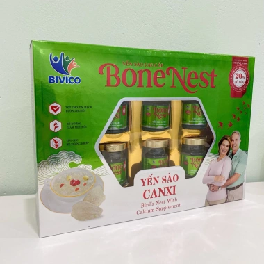 Yến Sào Bonenest Canxi 70ml - Hộp 6 lọ 20% Yến, Giá ưu đãi 250k (Giá gốc 320k)