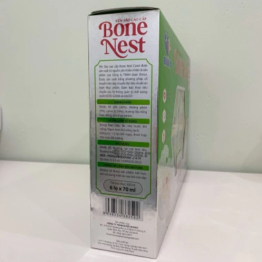Yến Sào Bonenest Canxi 70ml - Hộp 6 lọ 20% Yến, Giá ưu đãi 250k (Giá gốc 320k)