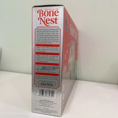 Yến Sào Bonenest Cao Cấp Đường Phèn 70ml - Hộp 6 lọ 20% Yến - Giá ưu đãi 220.000₫