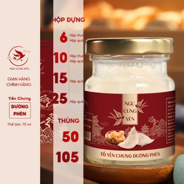 Yến sào chưng sẵn Ngự Cung Yến hũ 100g Đường phèn, giảm giá, chỉ 356.400 đồng