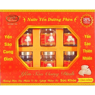 Yến Sào Cung Đình 13 Hộp Nước yến Đường phèn 18% tổ yến - Giá ưu đãi 1,599,999 VND