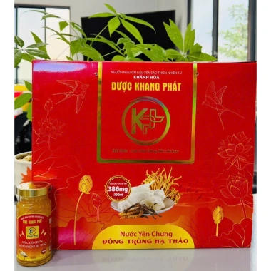 Yến Sào Đông Trùng Hạ Thảo 386mg Khang Phát 150ml x5 Quà Biếu Sức Khỏe 210k