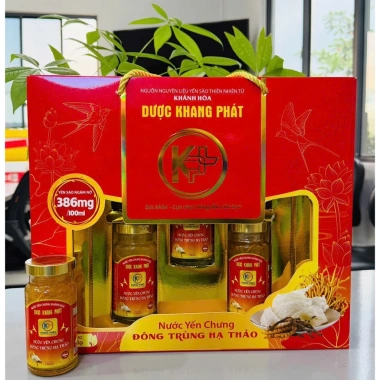 Yến Sào Đông Trùng Hạ Thảo 386mg Khang Phát 150ml x5 Quà Biếu Sức Khỏe 210k