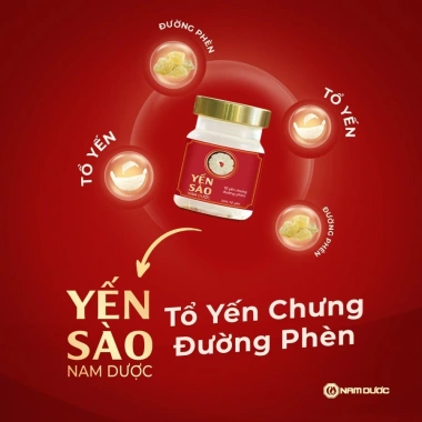 Yến sào Nam Dược - Tổ yến chưng đường phèn 6 lọ, bồi bổ sức khỏe, tăng đề kháng, giảm mệt mỏi - 290k 6