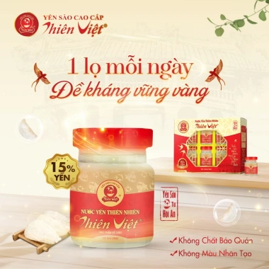 Yến Sào Thiên Việt Cao Cấp 15% - Hộp 6 Hũ 70ml, Giảm Giá 235k, Tặng 1 Lốc 6 Hũ