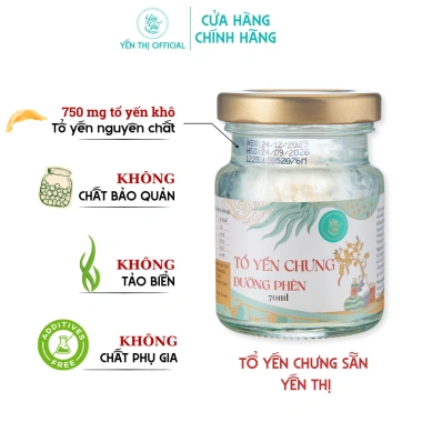 Yến Thị Gói Tiết Kiệm 100 Hũ 70ml - Tổ Yến Sào Khánh Hòa Chưng Sẵn, Giá Ưu Đãi 6,5 Triệu (Không Hộp Quà) 2 Yến Thị Gói Tiết Kiệm 100 Hũ 70ml - Tổ Yến Sào Khánh Hòa Chưng Sẵn, Giá Ưu Đãi 6,5 Triệu (Không Hộp Quà) 2