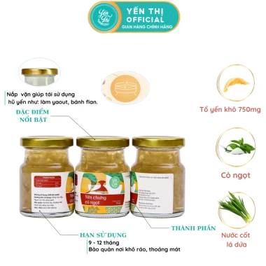 Yến Thị Gói Tiết Kiệm 100 Hũ 70ml - Tổ Yến Sào Khánh Hòa Chưng Sẵn, Giá Ưu Đãi 6,5 Triệu (Không Hộp Quà)