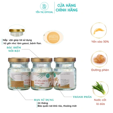 Yến Thị Gói Tiết Kiệm 100 Hũ 70ml - Tổ Yến Sào Khánh Hòa Chưng Sẵn, Giá Ưu Đãi 6,5 Triệu (Không Hộp Quà)
