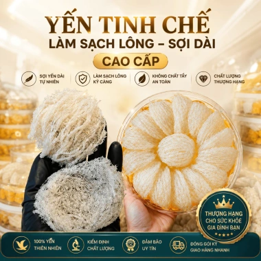 Yến tinh chế sạch 100gr - Nhiều tổ, lông sợi cao cấp, giá 719.000 VNĐ, chính hãng BSN