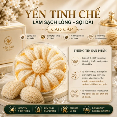 Yến tinh chế sạch 100gr - Nhiều tổ, lông sợi cao cấp, giá 719.000 VNĐ, chính hãng BSN