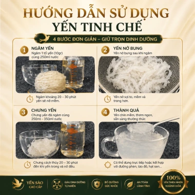 Yến tinh chế sạch 100gr - Nhiều tổ, lông sợi cao cấp, giá 719.000 VNĐ, chính hãng BSN