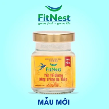Yến Tổ Chưng Đông Trùng Hạ Thảo FitNest 6 hũ 70ml - Không túi, giá ưu đãi 125k, giàu protein, tăng sức đề kháng, hỗ trợ sức khỏe