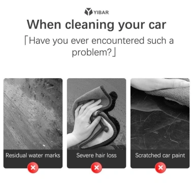 Yibar Khăn Vệ Sinh Ô Tô Xoắn Microfiber Hai Mặt Siêu Thấm Hút Rửa Xe Chống Trầy Xước Mềm Lint Khăn Mới Giá 55.880 VND 9
