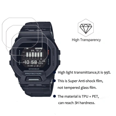 YIFILM Set 3 miếng dán bảo vệ màn hình Casio G‑Shock Gbd‑200 & Gm‑5.600Sn, chống nổ, siêu bền - 61.446₫