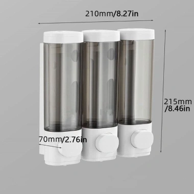 YITAQI hộp đựng xà phòng & gel tắm treo tường 1‑3 đầu, không đục lỗ, nhìn thấy qua cửa sổ – Giá chỉ 126.610₫