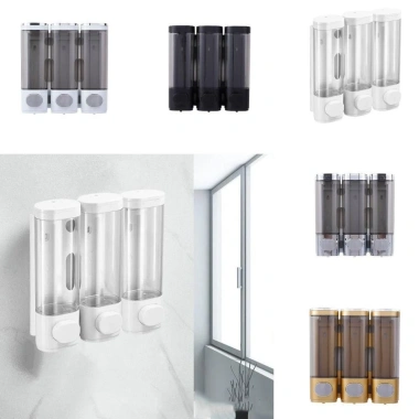 YITAQI hộp đựng xà phòng & gel tắm treo tường 1‑3 đầu, không đục lỗ, nhìn thấy qua cửa sổ – Giá chỉ 126.610₫