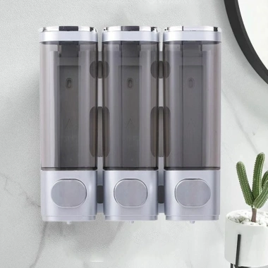 YITAQI hộp đựng xà phòng & gel tắm treo tường 1‑3 đầu, không đục lỗ, nhìn thấy qua cửa sổ – Giá chỉ 126.610₫