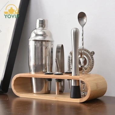 YOVIP 10 chiếc Cocktail Shaker thép không gỉ, bộ trộn martini, dụng cụ bar