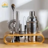 YOVIP 10 chiếc Cocktail Shaker thép không gỉ, bộ trộn martini, dụng cụ bar 6