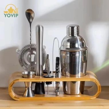 YOVIP 10 chiếc Cocktail Shaker thép không gỉ, bộ trộn martini, dụng cụ bar 6 YOVIP 10 chiếc Cocktail Shaker thép không gỉ, bộ trộn martini, dụng cụ bar 6
