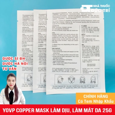 Yovp Copper Mask 25g - Mặt Nạ Cấp Ẩm, Làm Dịu, Phục Hồi Da Chính Hãng, Giá 32.240₫ 2